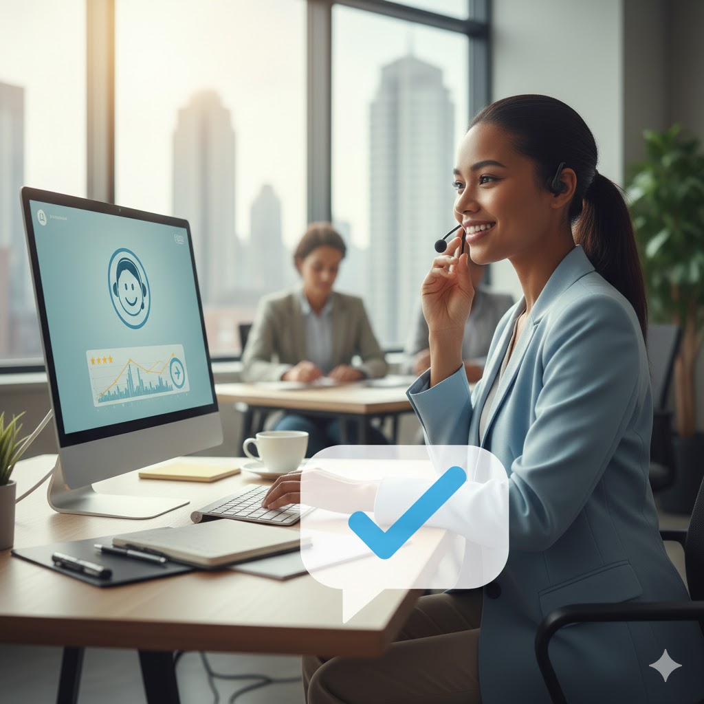 image illustrant une assistante en train de converser avec son dirigeant à propos de clients